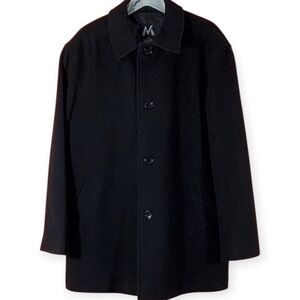 G-III Black Cashmere Trench Coat for Men.